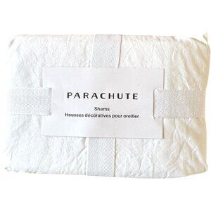Parachute Brushed Cotton Standard Shams Set in White Made in Portugal NEW